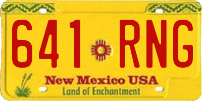 NM license plate 641RNG