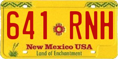 NM license plate 641RNH