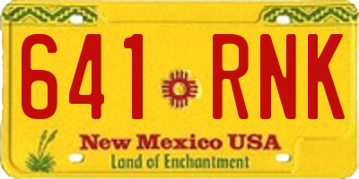 NM license plate 641RNK