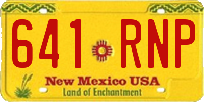 NM license plate 641RNP