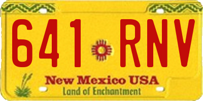 NM license plate 641RNV