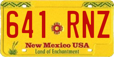 NM license plate 641RNZ