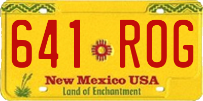 NM license plate 641ROG