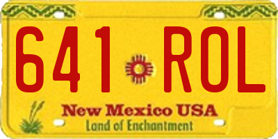 NM license plate 641ROL
