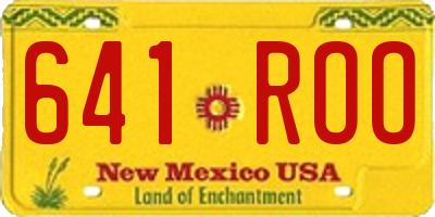 NM license plate 641ROO
