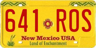 NM license plate 641ROS
