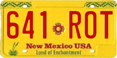 NM license plate 641ROT