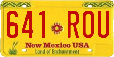 NM license plate 641ROU