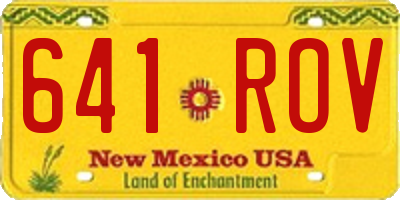NM license plate 641ROV