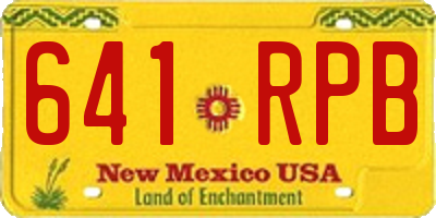 NM license plate 641RPB