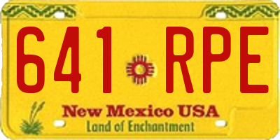 NM license plate 641RPE
