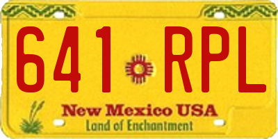 NM license plate 641RPL