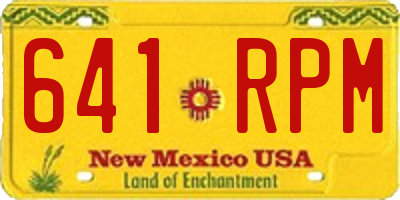 NM license plate 641RPM