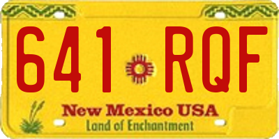 NM license plate 641RQF
