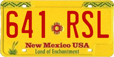 NM license plate 641RSL