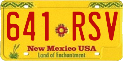 NM license plate 641RSV