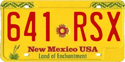 NM license plate 641RSX