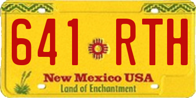 NM license plate 641RTH