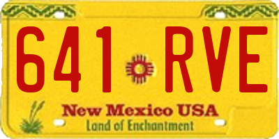 NM license plate 641RVE