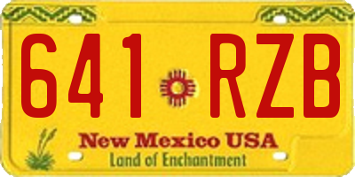NM license plate 641RZB