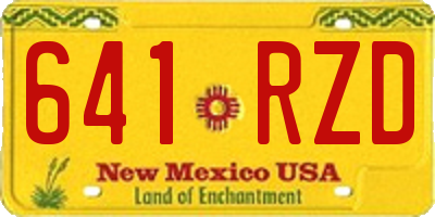 NM license plate 641RZD