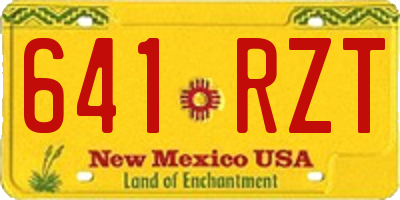 NM license plate 641RZT