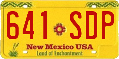 NM license plate 641SDP
