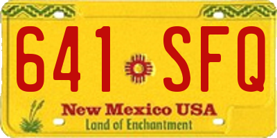 NM license plate 641SFQ
