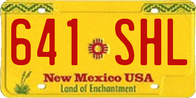 NM license plate 641SHL