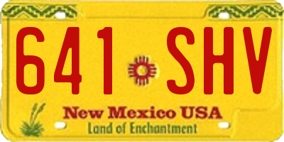 NM license plate 641SHV