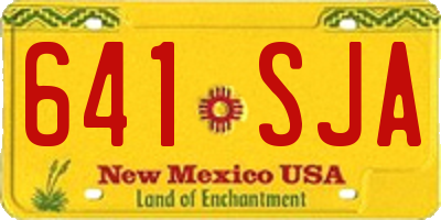 NM license plate 641SJA