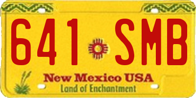 NM license plate 641SMB