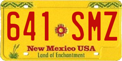 NM license plate 641SMZ