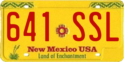 NM license plate 641SSL