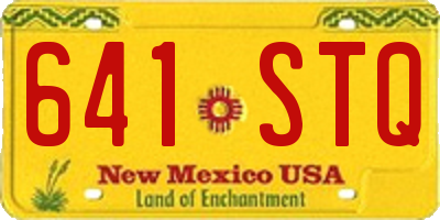 NM license plate 641STQ