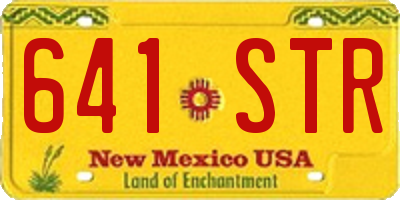 NM license plate 641STR