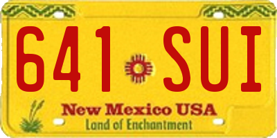 NM license plate 641SUI