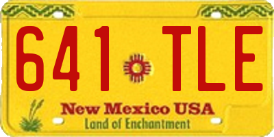 NM license plate 641TLE