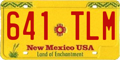 NM license plate 641TLM