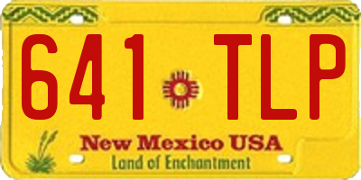 NM license plate 641TLP
