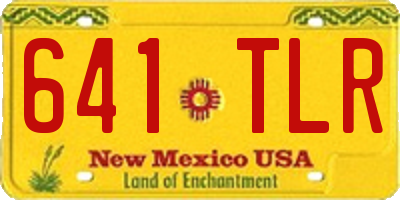 NM license plate 641TLR