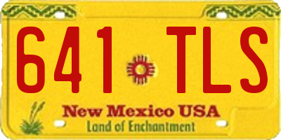 NM license plate 641TLS