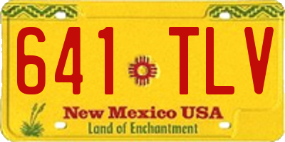 NM license plate 641TLV