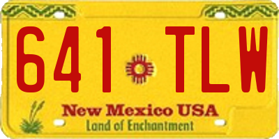 NM license plate 641TLW
