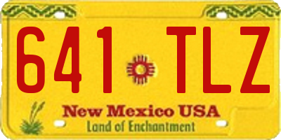 NM license plate 641TLZ