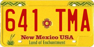 NM license plate 641TMA