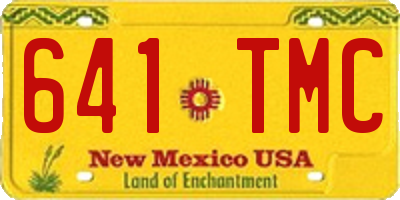 NM license plate 641TMC