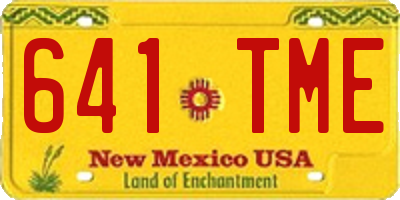NM license plate 641TME