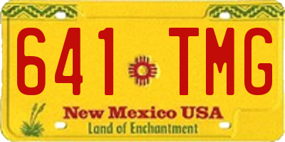 NM license plate 641TMG