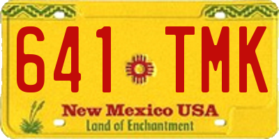 NM license plate 641TMK